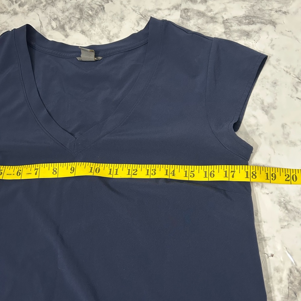 Eddie Bauer Navy V-Neck Lightweight  Women Dress Sz S EUC.  28 - Picture 5 of 10